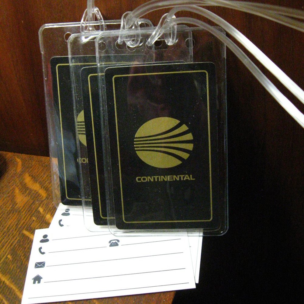 Continental Airlines Vintage Playing Card Luggage Tags (3)
